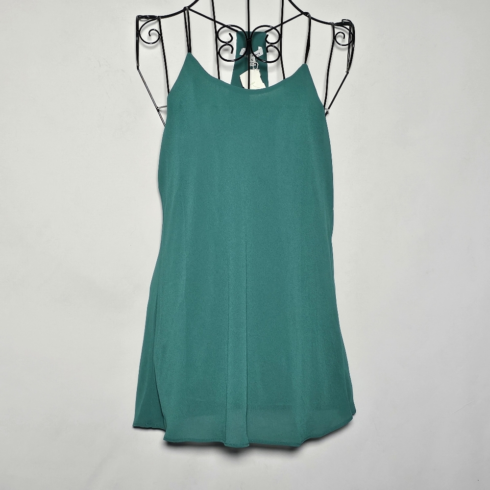 Naked Zebra Turquoise Sleeveless Blouse NWT Size Small